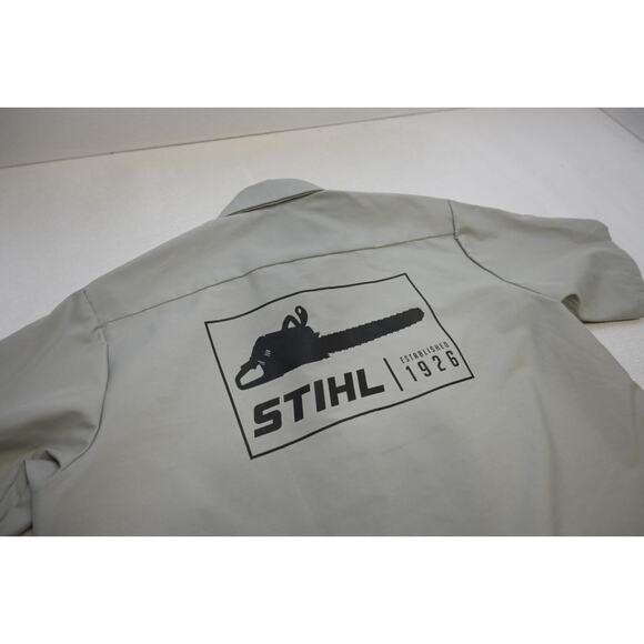 STIHL Button Up Work Shirt Polyester Cotton Red Kap Short Sleeve Mens Sz XL NWT - Picture 10 of 10